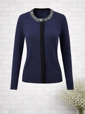 Cabi Style 3304 Formal Cardigan in Midnight Blue Size XS